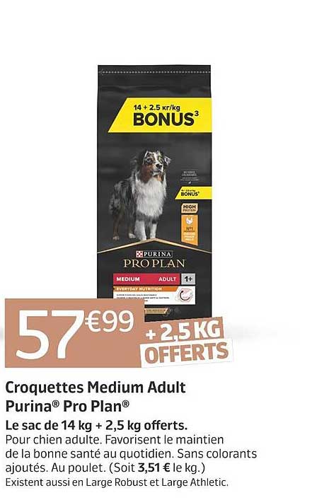 Croquettes Medium Adult Purina® Pro Plan®