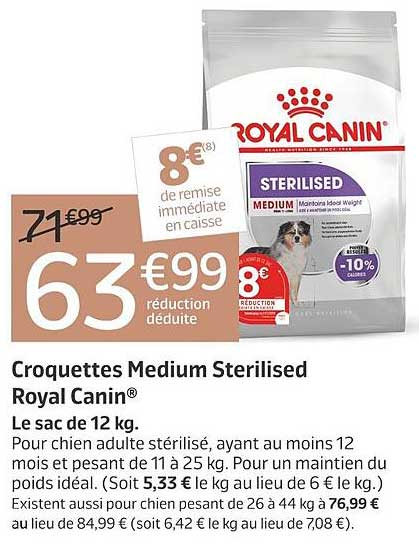 Croquettes Medium Sterilised Royal Canin®