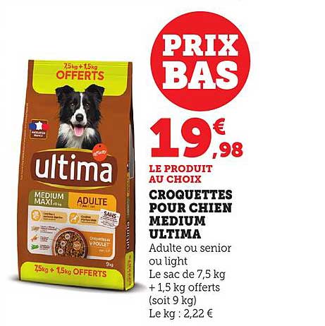 CROQUETTES POUR CHIEN MEDIUM ULTIMA