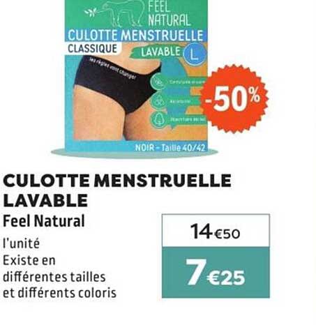 CULOTTE MENSTRUELLE LAVABLE