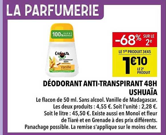 DÉODORANT ANTI-TRANSPARENT 48H USHUAÏA
