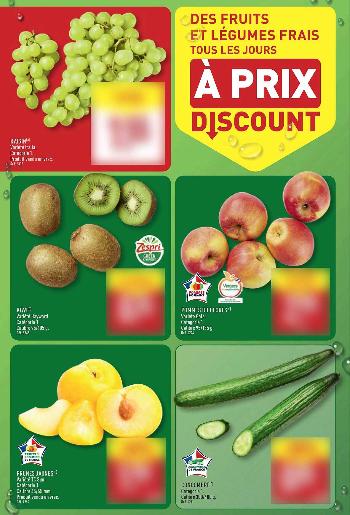 DES FRUITS ET LÉGUMES FRAIS TOUS LES JOURS À PRIX DISCOUNT