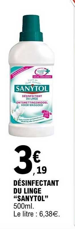 DÉSINFECTANT DU LINGE “SANYTOL”