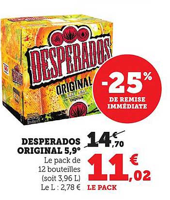 DESPERADOS ORIGINAL 5,9€