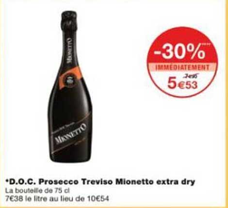 •D.O.C Prosecco Treviso Mionetto extra dry