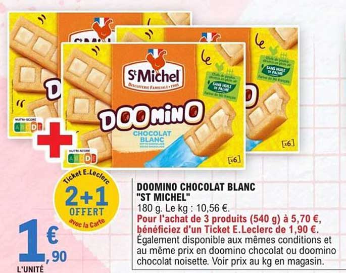 DOOMINO CHOCOLAT BLANC "ST MICHEL"