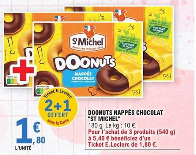 DOONUTS NAPPÉS CHOCOLAT 'ST MICHEL'