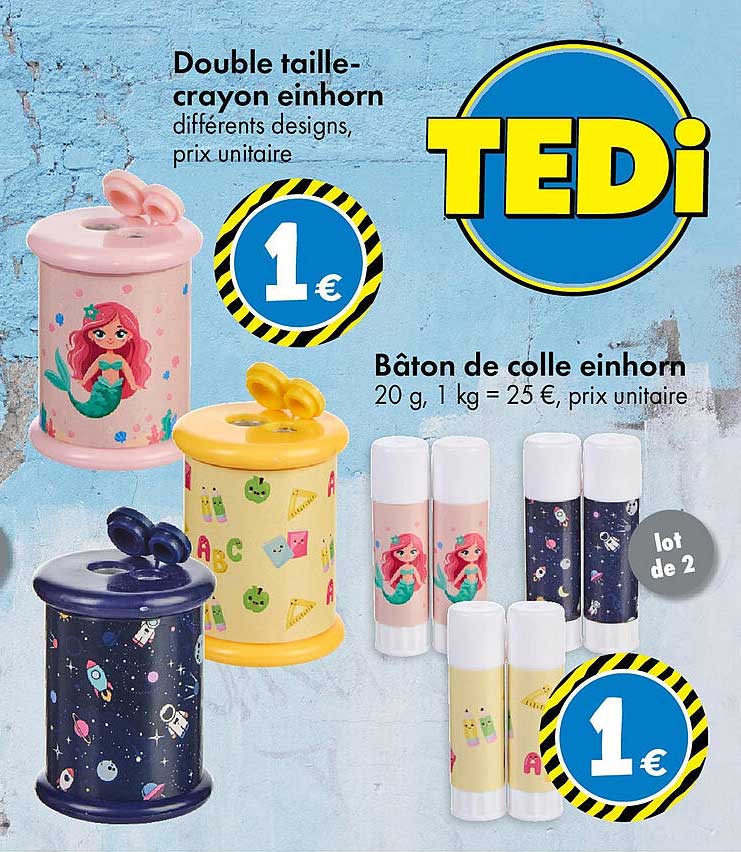 Double taille-crayon einhorn, Bâton de colle einhorn