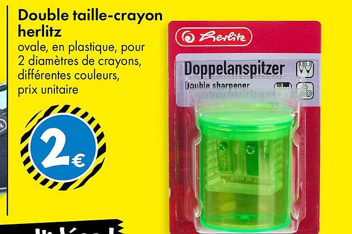 Double taille-crayon herlitz