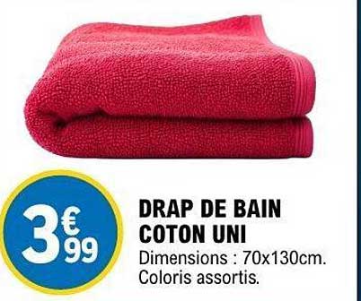 DRAP DE BAIN COTON UNI