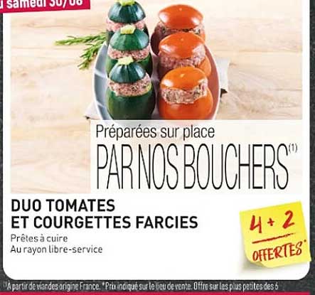 DUO TOMATES ET COURGETTES FARCIES