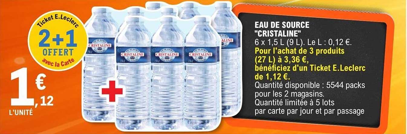 EAU DE SOURCE "CRISTALINE"