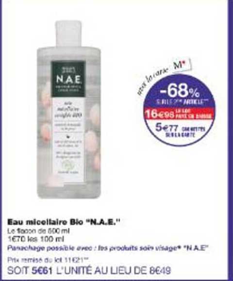 Eau micellaire Bio "N.A.E."