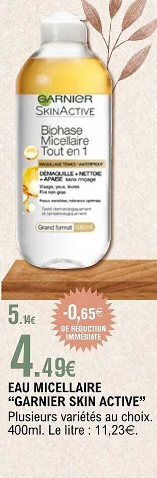 EAU MICELLAIRE "GARNIER SKIN ACTIVE"