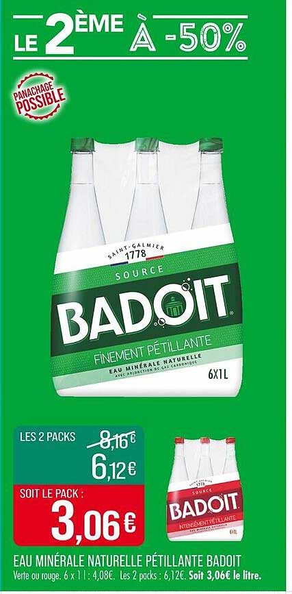EAU MINÉRALE NATURELLE PÉTILLANTE BADOIT
