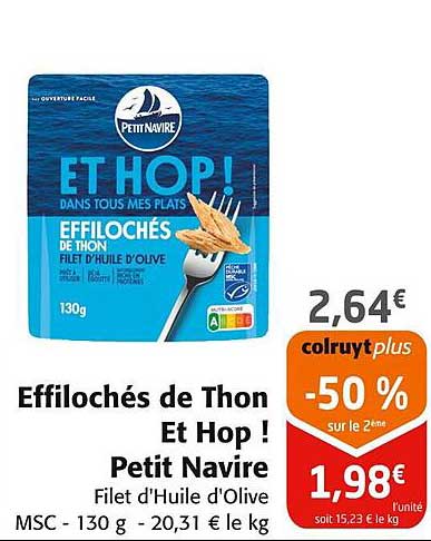 Effilochés de Thon Et Hop ! Petit Navire