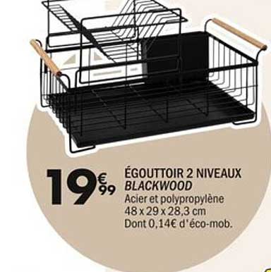 ÉGOUTTOIR 2 NIVEAUX BLACKWOOD