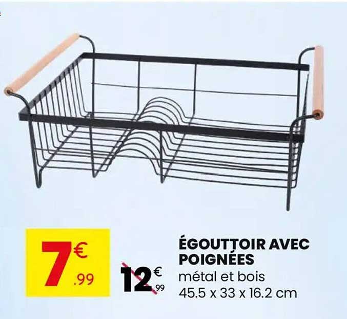 ÉGOUTTOIR AVEC POIGNÉES