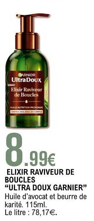 ELIXIR RAVIVEUR DE BOUCLES "ULTRA DOUX GARNIER"