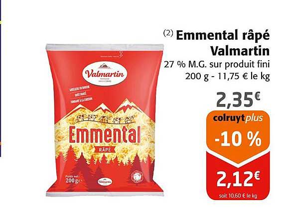 Emmental râpé Valmartin