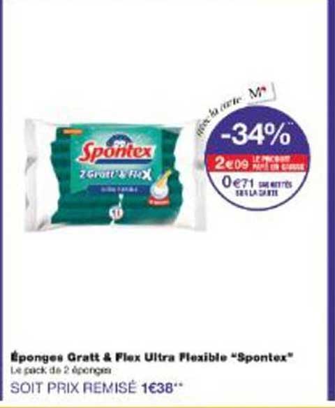 Éponges Gratt & Flex Ultra Flexible "Spontex"