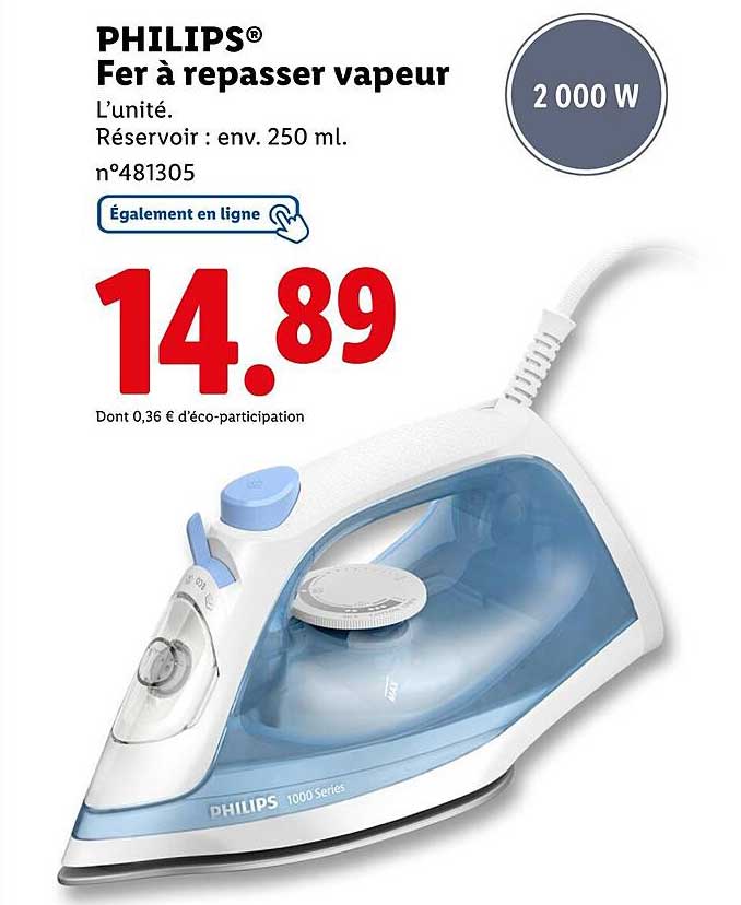 Fer à repasser vapeur PHILIPS®