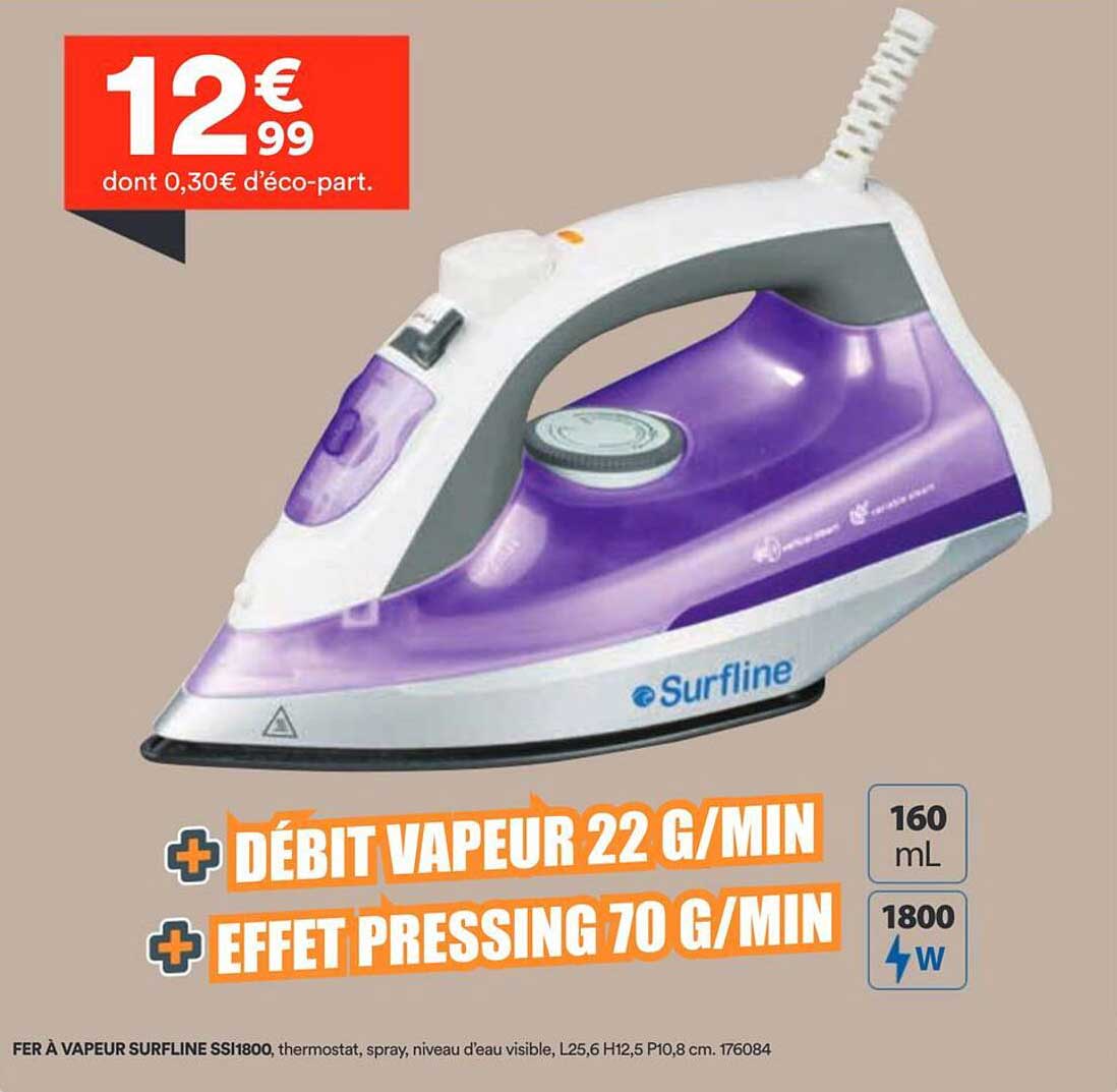 FER À VAPEUR SURFLINE SS1800