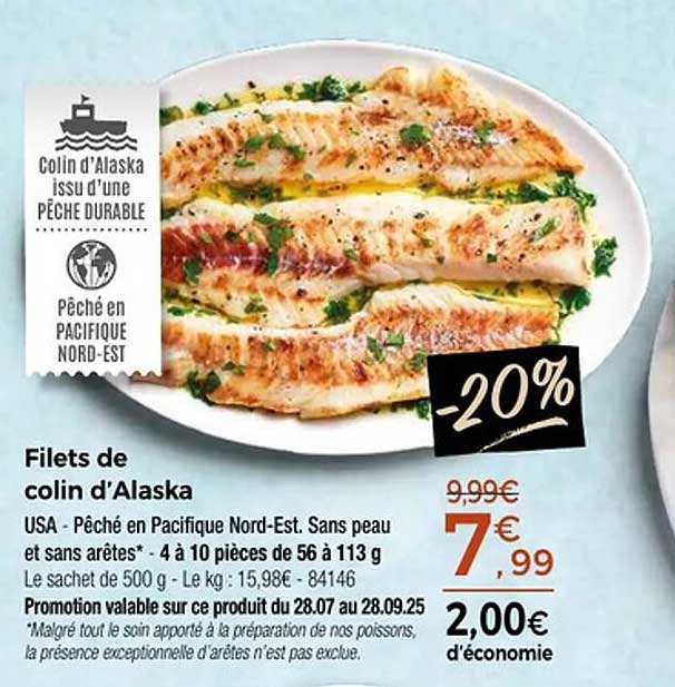 Filets de colin d’Alaska