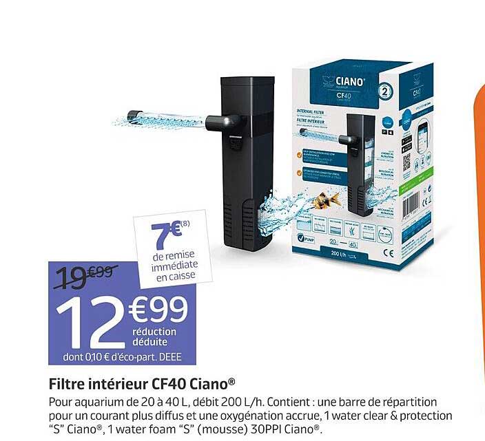 Filtre intérieur CF40 Ciano®