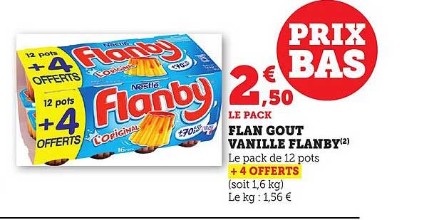 FLAN GOUT VANILLE FLANBY