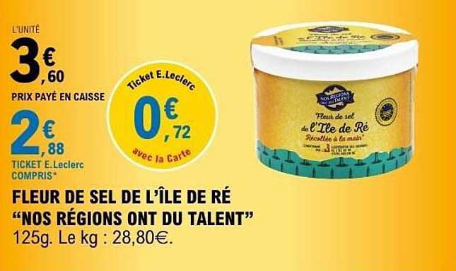 FLEUR DE SEL DE L'ÎLE DE RÉ "NOS RÉGIONS ONT DU TALENT"