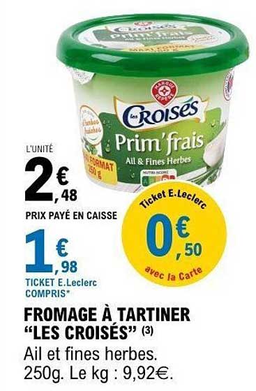 FROMAGE À TARTINER “LES CROISÉS”