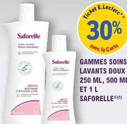 GAMMES SOINS LAVANTS DOUX 250 ML, 500 ML ET 1 L SAFORELLE