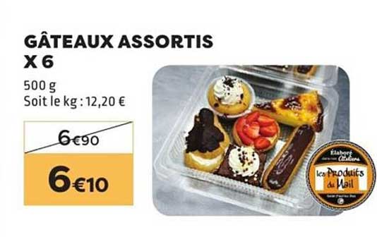 GÂTEAUX ASSORTIS X 6