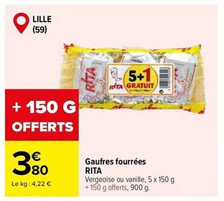 Gaufres fourrées RITA
