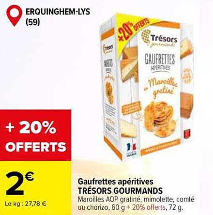 Gaufrettes apéritives TRÉSORS GOURMANDS