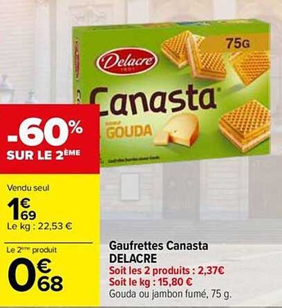 Gaufrettes Canasta DELACRE