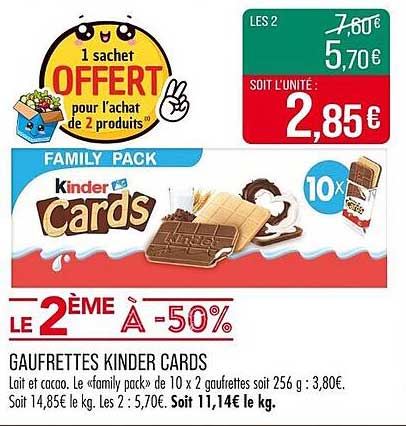 Gaufrettes Kinder Cards
