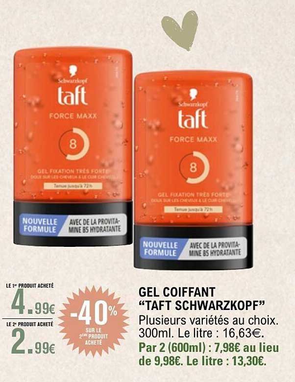 GEL COIFFANT “TAFT SCHWARZKOPF”