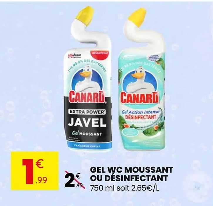 GEL WC MOUSSANT OU DÉSINFECTANT