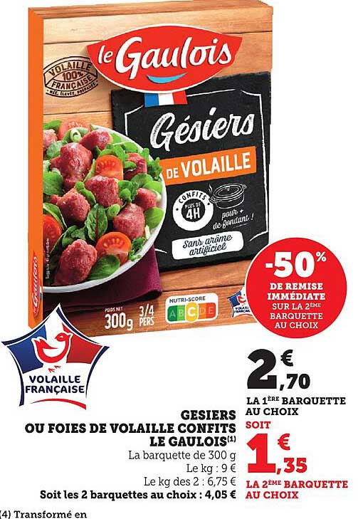 Gésiers de Volaille Le Gaulois