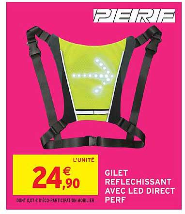GILET REFLECHISSANT AVEC LED DIRECT PERF