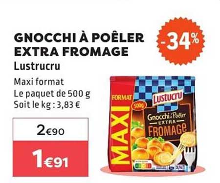 Gnocchi à poêler extra fromage