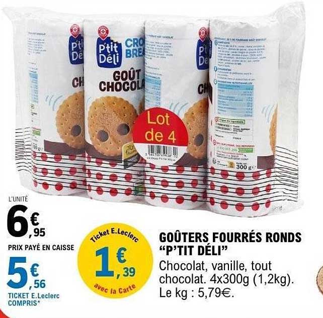 GOUTERS FOURRES RONDS “P’TIT DÉLI”