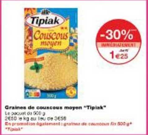 Graines de couscous moyen "Tipiak"