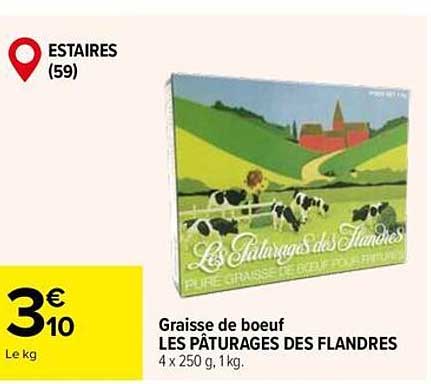 Graisse de boeuf LES PÂTURAGES DES FLANDRES
