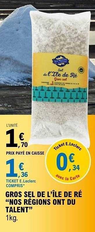 GROS SEL DE L'ÎLE DE RÉ "NOS RÉGIONS ONT DU TALENT"