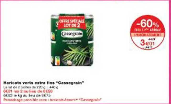 Haricots verts extra fins *Cassegrain