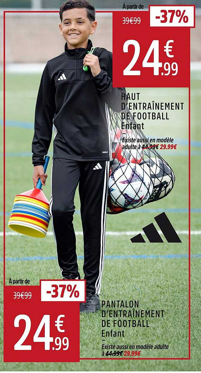 HAUT D'ENTRAÎNEMENT DE FOOTBALL Enfant et PANTALON D'ENTRAÎNEMENT DE FOOTBALL Enfant