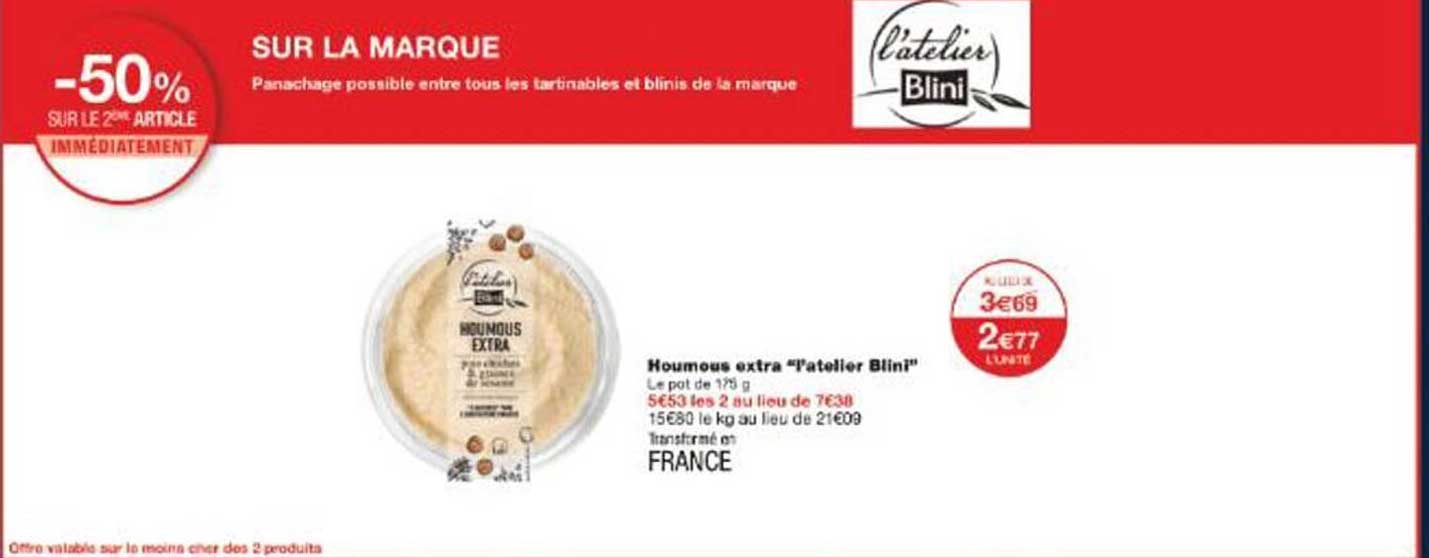 Houmous extra "L'atelier Blini"